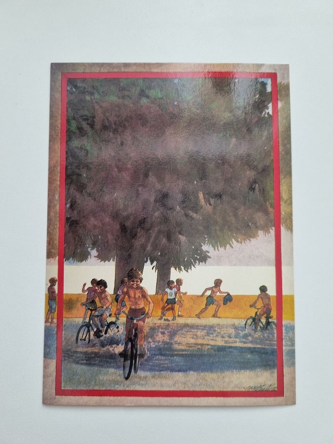 Vykort - "Vi cyklar" av Tom McNeely