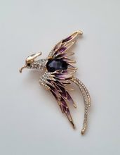 Brosch, Phoenix fågel (variant 3) - Lila