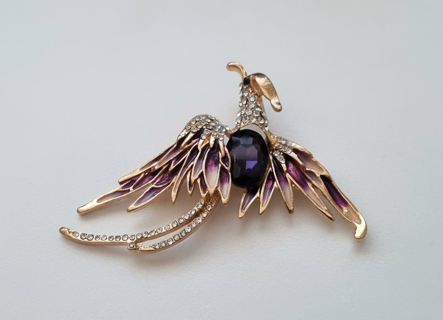 Brosch, Phoenix fågel (variant 3) - Lila