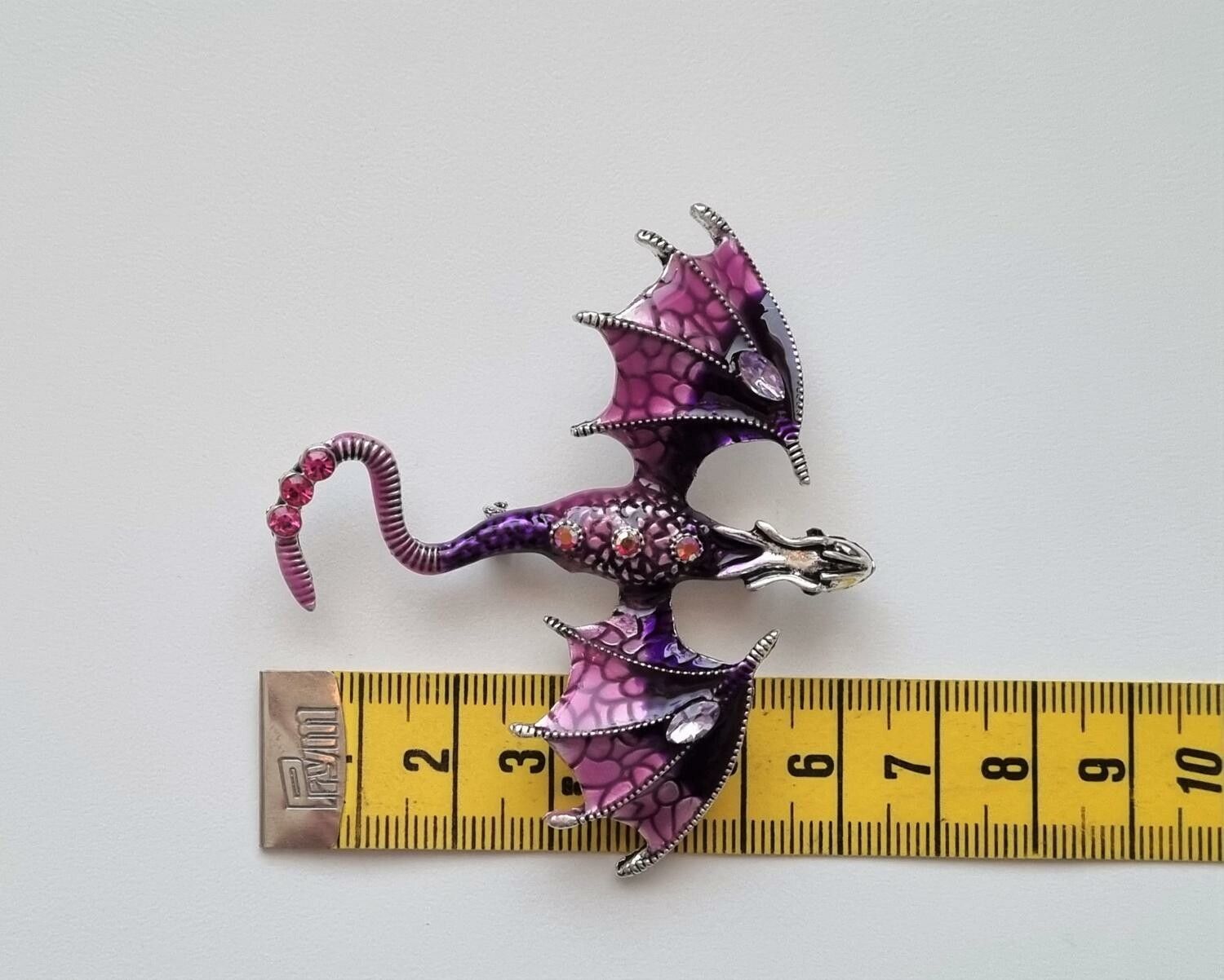 1 st detaljrik brosch hänge - Drake (lila)