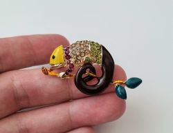 Söt brosch, Kameleont / kameleont-brosch