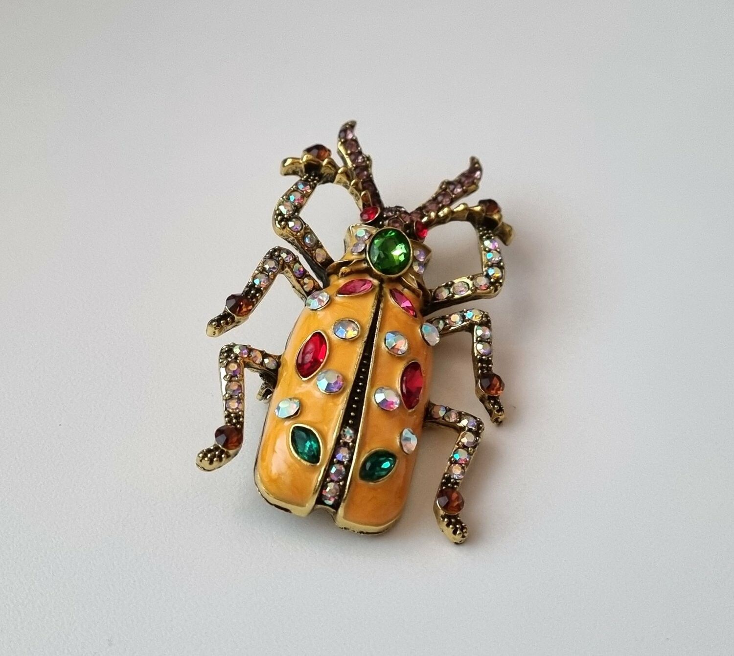 1 st Brosch hänge - Stor orange skalbagge