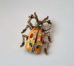 1 st Brosch hänge - Stor orange skalbagge
