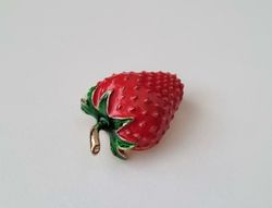 Söt brosch, Jordgubbe / jordgubbs-brosch