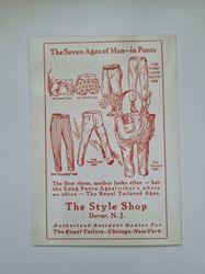 Vykort - The Seven Ages of Man - in Pants