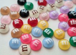 20 st flatbacks, miniatyrer i blandade färger (8 mm)
