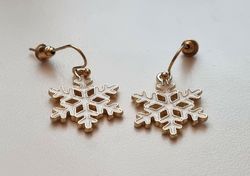 Örhängen Vita snöflingor