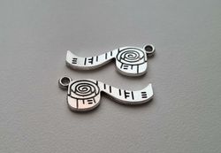 Berlocker Charms Miniatyr måttband, 2 st silverfärgade