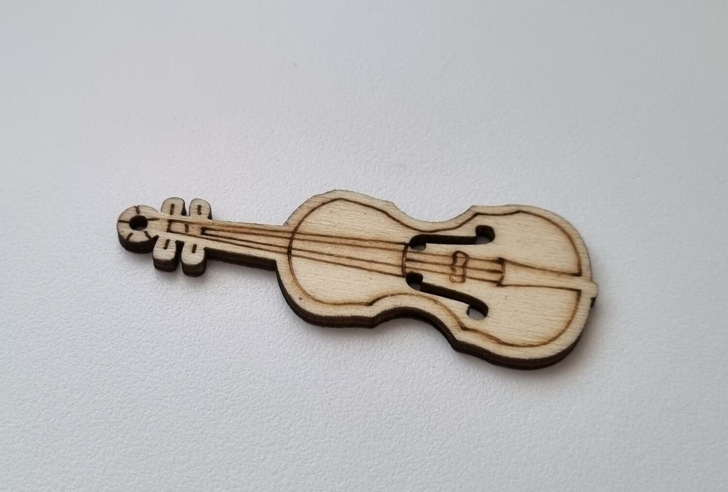1 st violin i trä, trädekoration, dekoration för scrapbooking