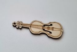1 st violin i trä, trädekoration, dekoration för scrapbooking