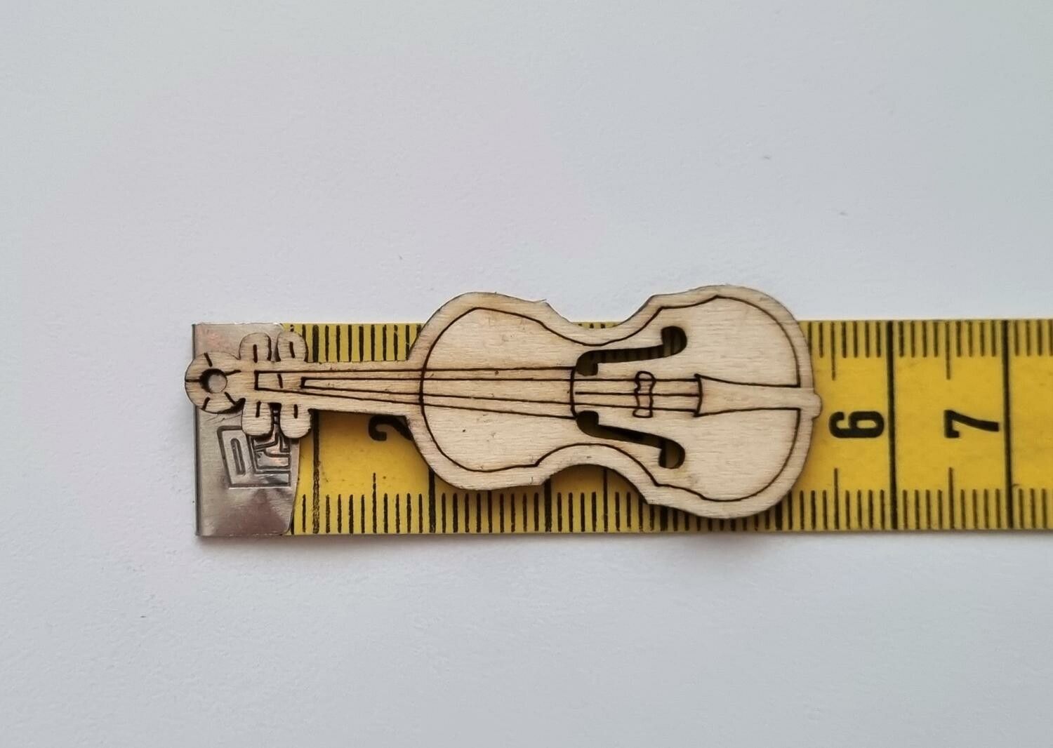 1 st violin i trä, trädekoration, dekoration för scrapbooking
