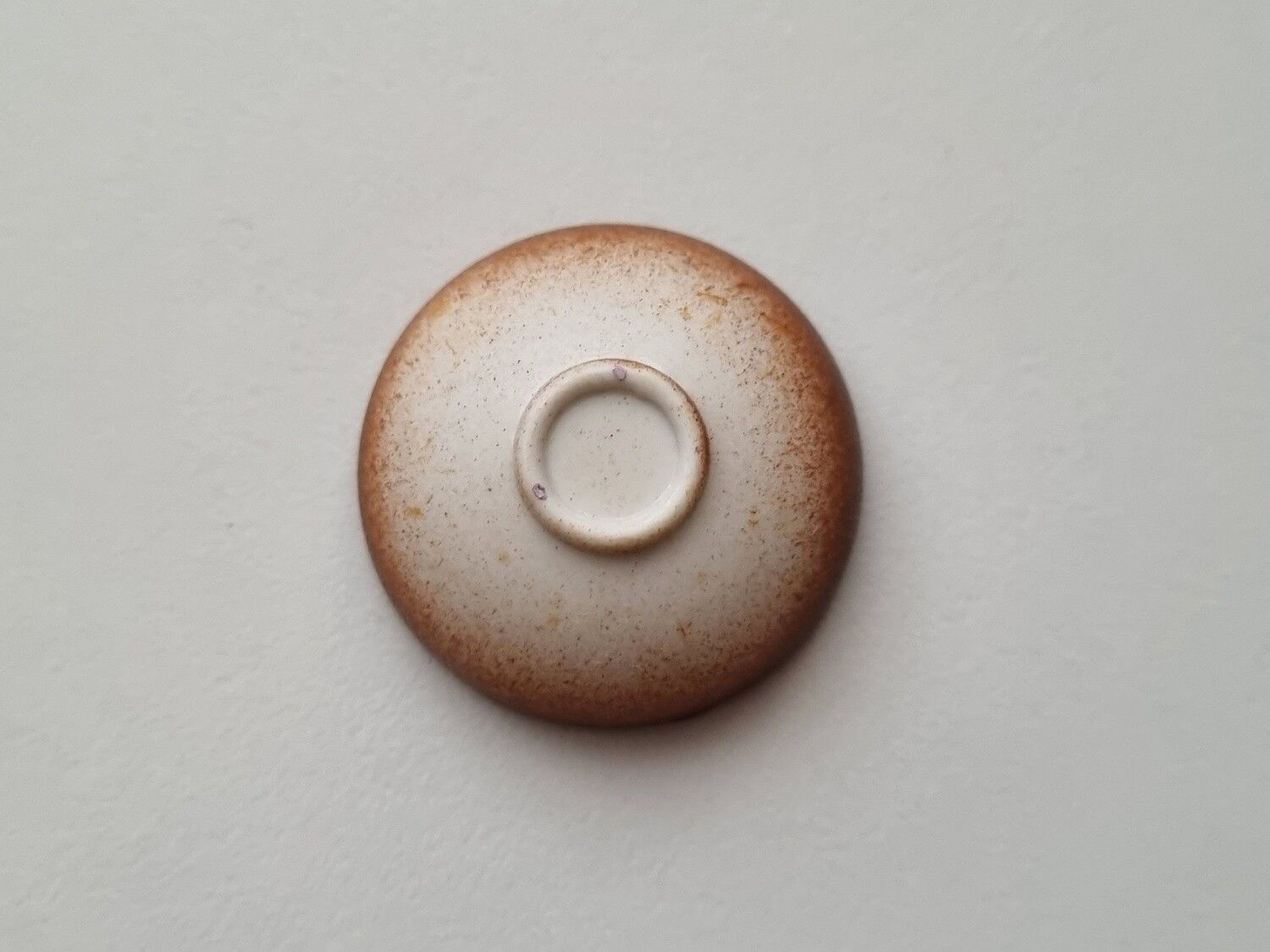 1 st skål, miniskål / miniatyr (rostbrun/vit)
