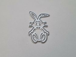 Scrapbooking, dies, cutting dies - Liten kanin