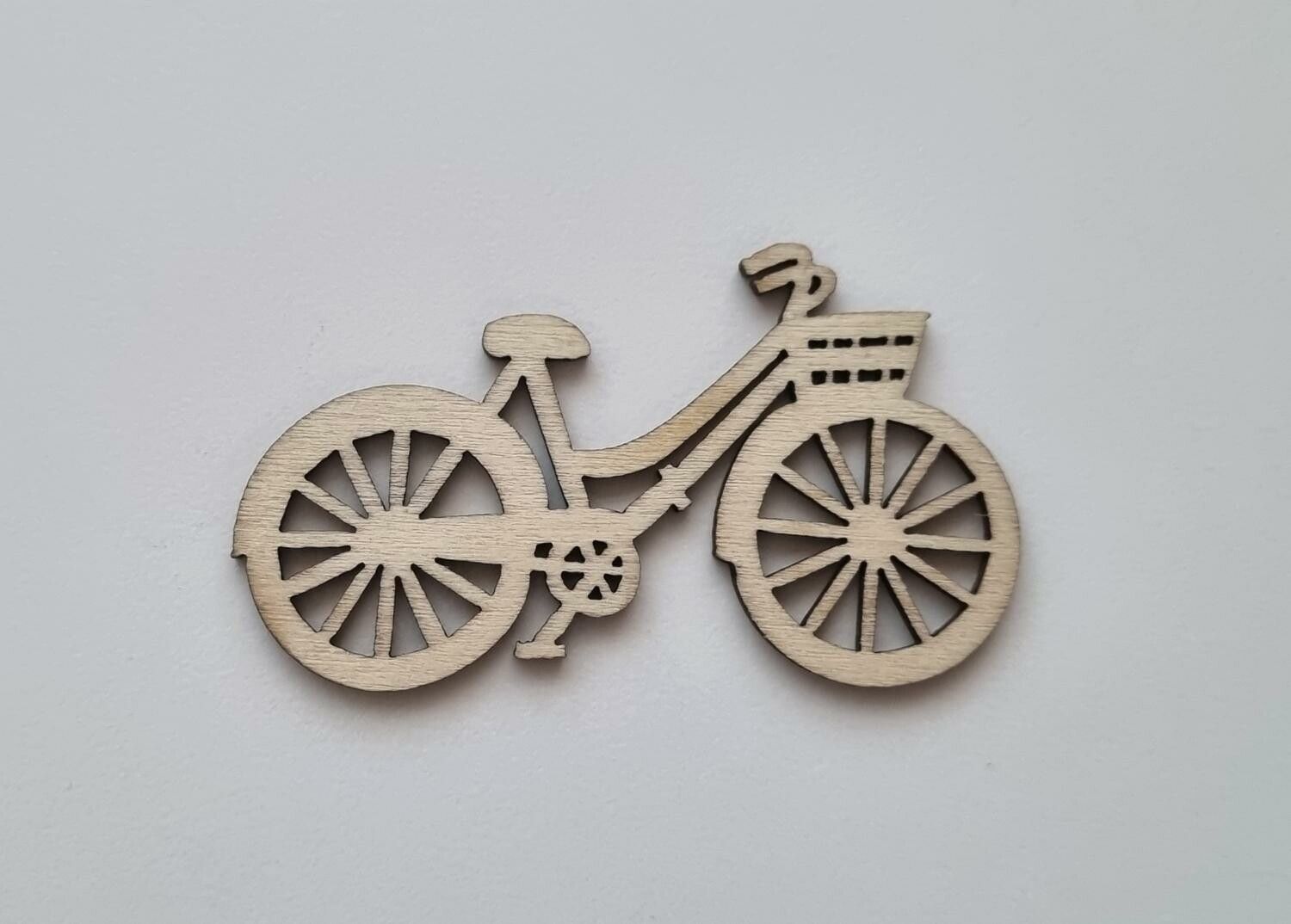1 st cykel i trä, trädekoration, dekoration för scrapbooking