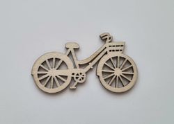 1 st cykel i trä, trädekoration, dekoration för scrapbooking