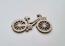 1 st cykel i trä, trädekoration, dekoration för scrapbooking