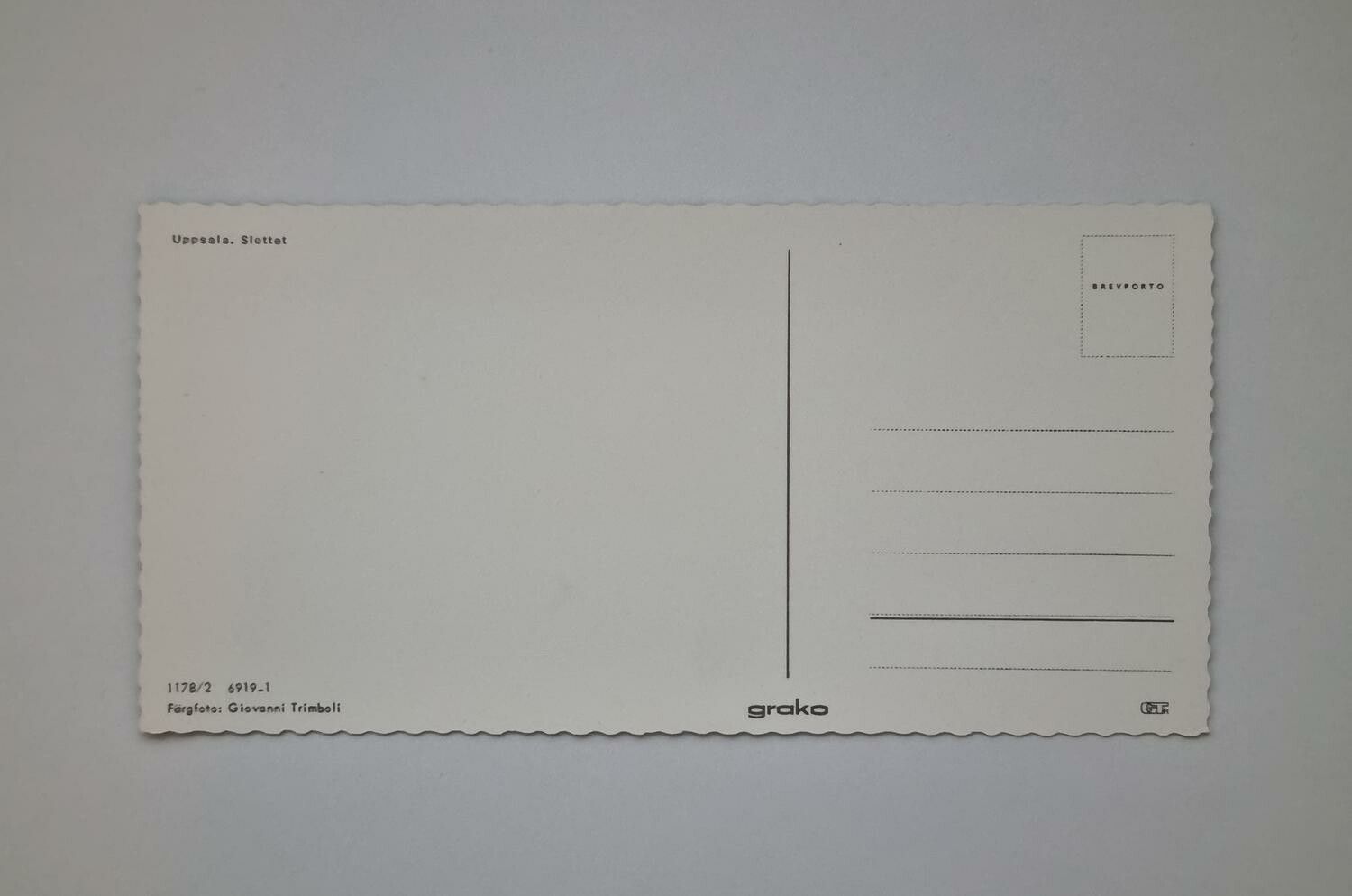 Stort vykort (20,7 x 10,2 cm) Uppsala, Slottet