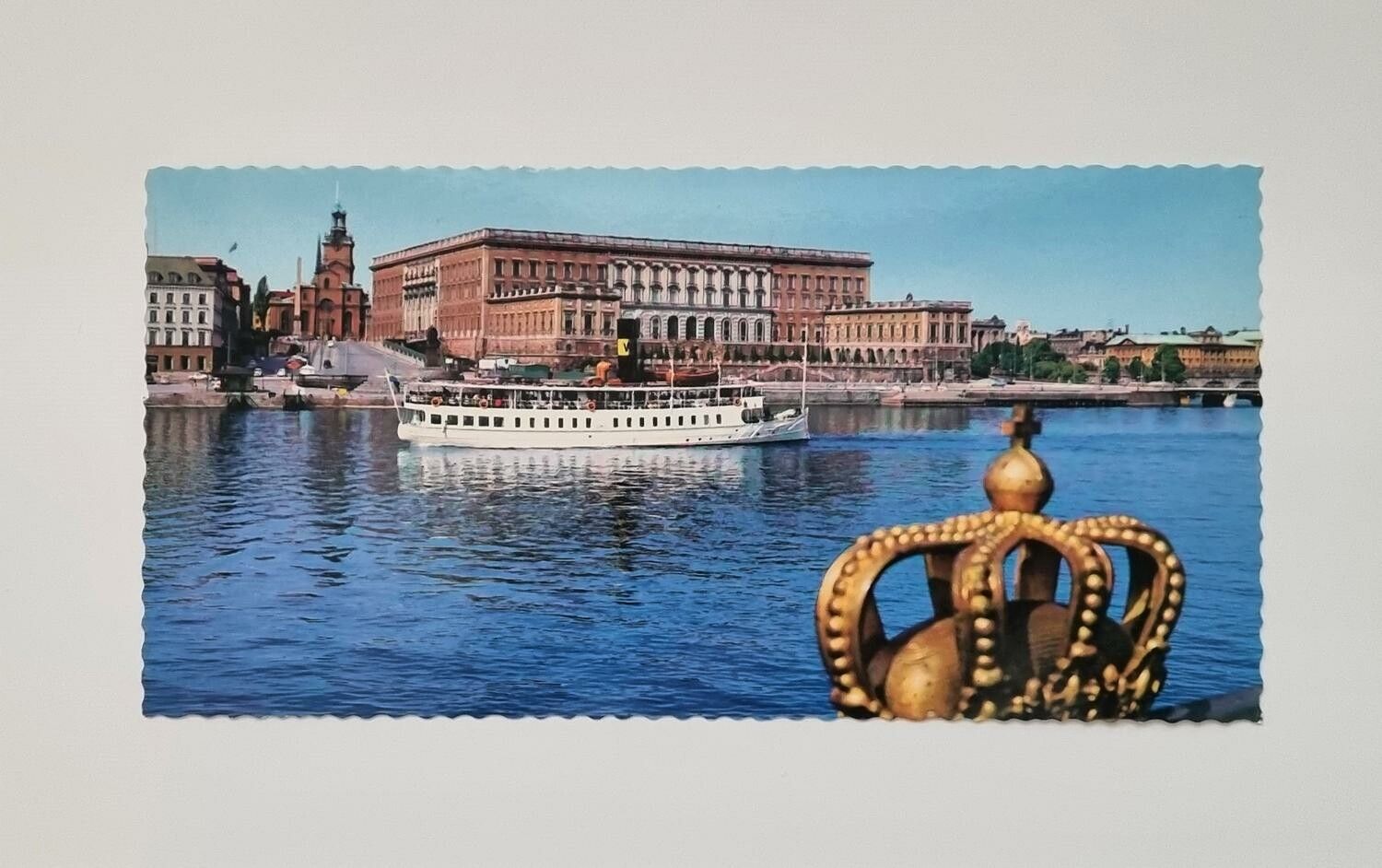 Stort vykort (20,7 x 10,2 cm) Stockholm, Kungliga Slottet