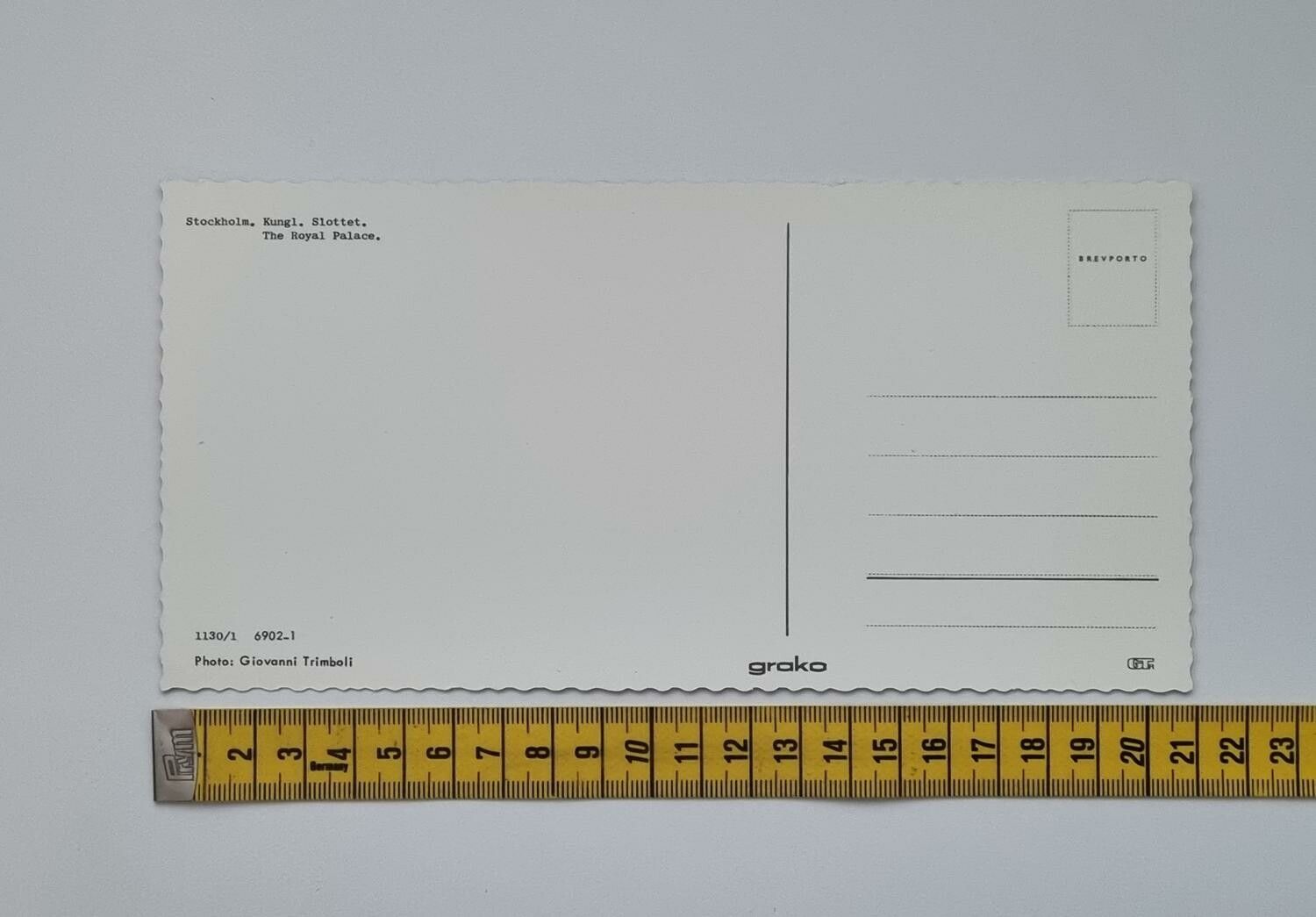 Stort vykort (20,7 x 10,2 cm) Stockholm, Kungliga Slottet