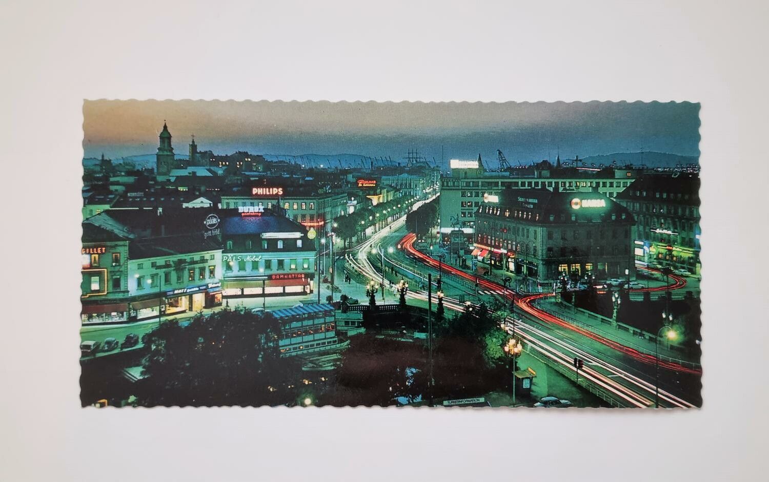 Stort vykort (20,7 x 10,2 cm) Göteborg, utsikt från Stora Teatern
