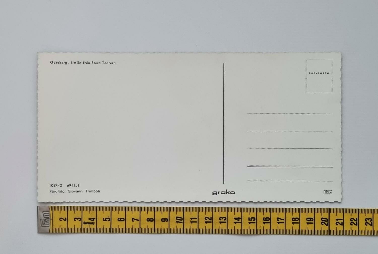 Stort vykort (20,7 x 10,2 cm) Göteborg, utsikt från Stora Teatern