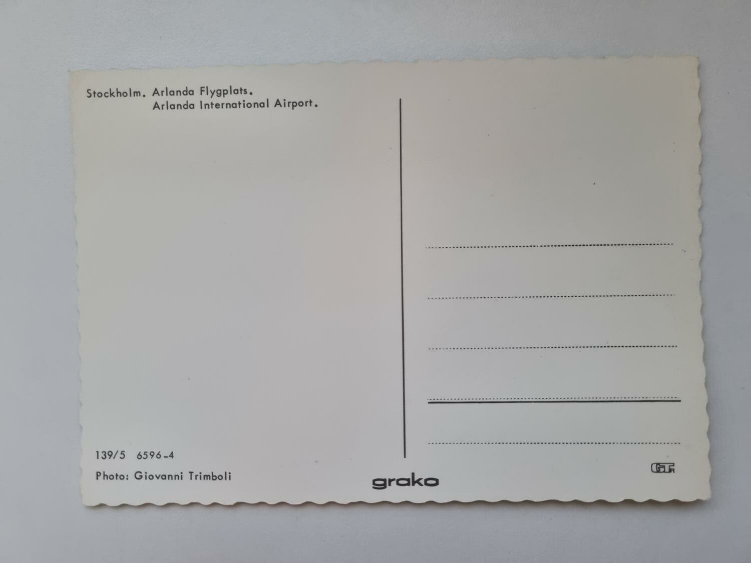 Vykort - Stockholm Arlanda Flygplats