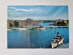 Vykort - Stockholm, Strömmen och Nationalmuseum från kungliga slottet
