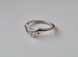 Silverfärgad justerbar ring - Dinosaur (variant 1)
