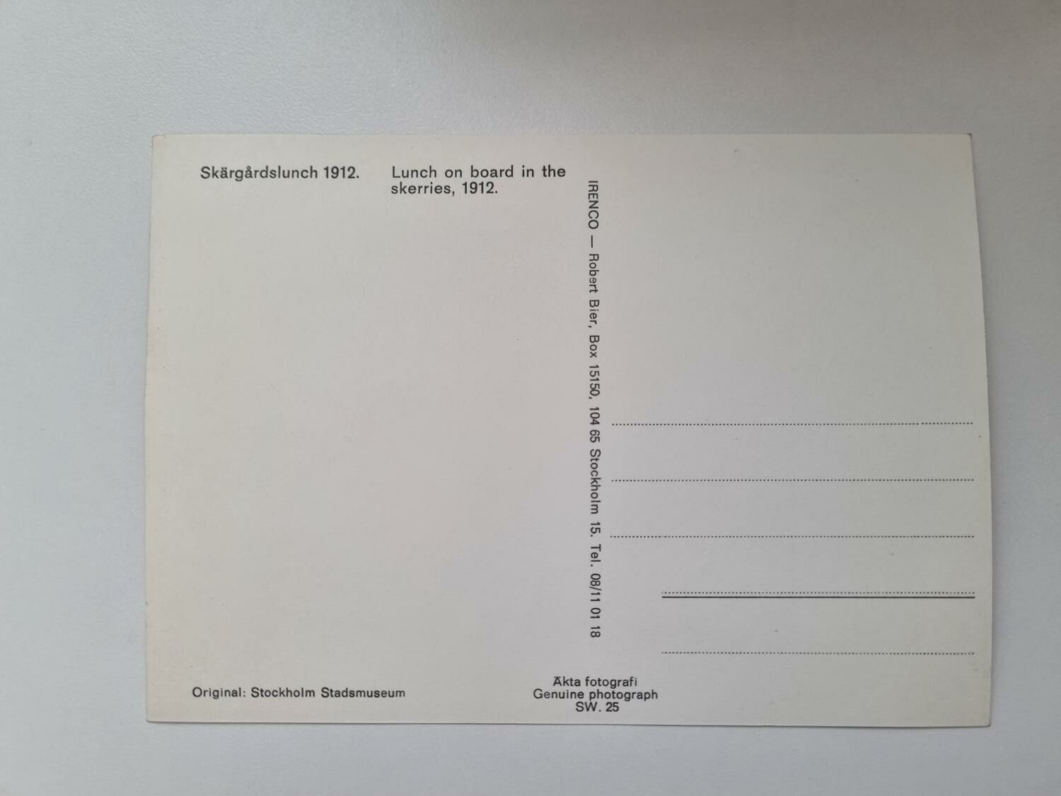 Vykort - Skärgårdslunch 1912