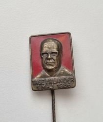 Tage Erlander 1986. pin / nålmärke