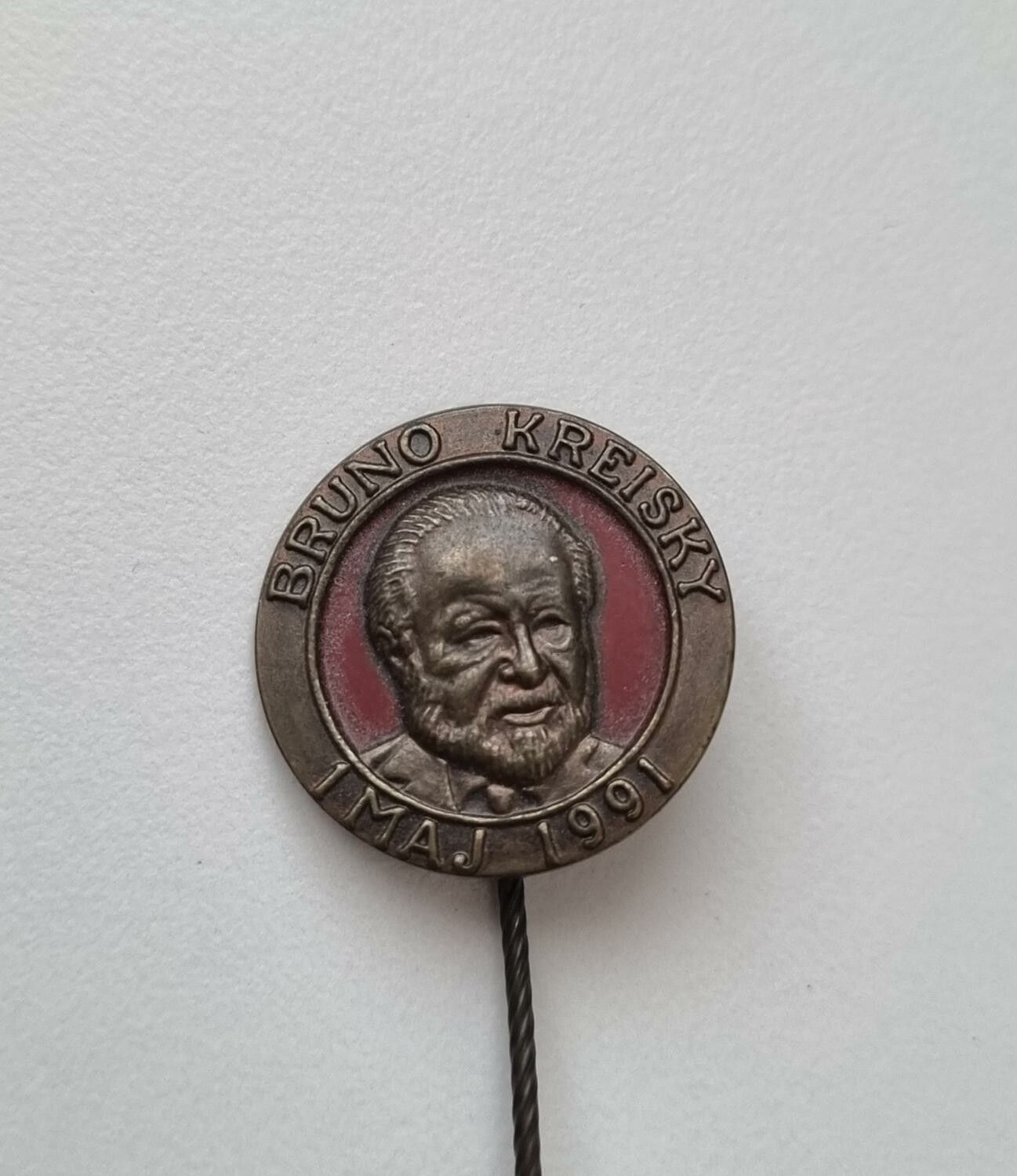 Bruno Kreisky 1 maj 1991. pin / nålmärke