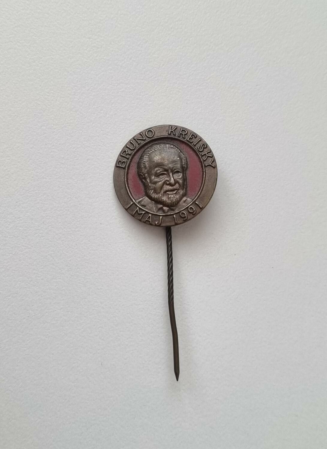 Bruno Kreisky 1 maj 1991. pin / nålmärke
