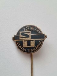 125 LET ST Statni Tiskarna. Pin / nålmärke