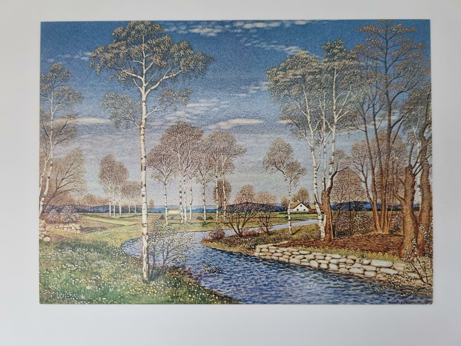 Vykort - Oskar Bergman, Vårlandskap