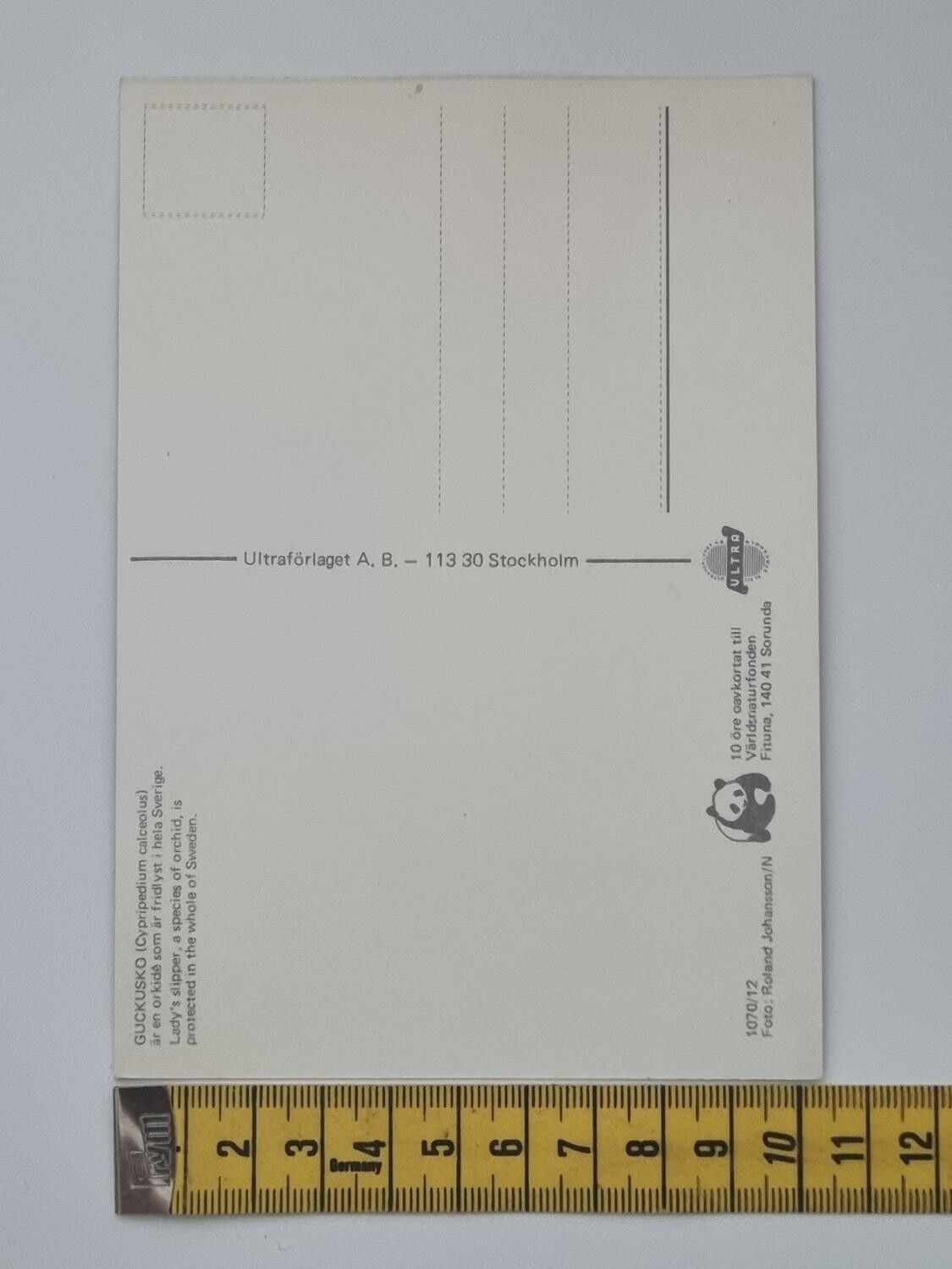 Vykort - Guckusko (Cypropendium calcaolus)