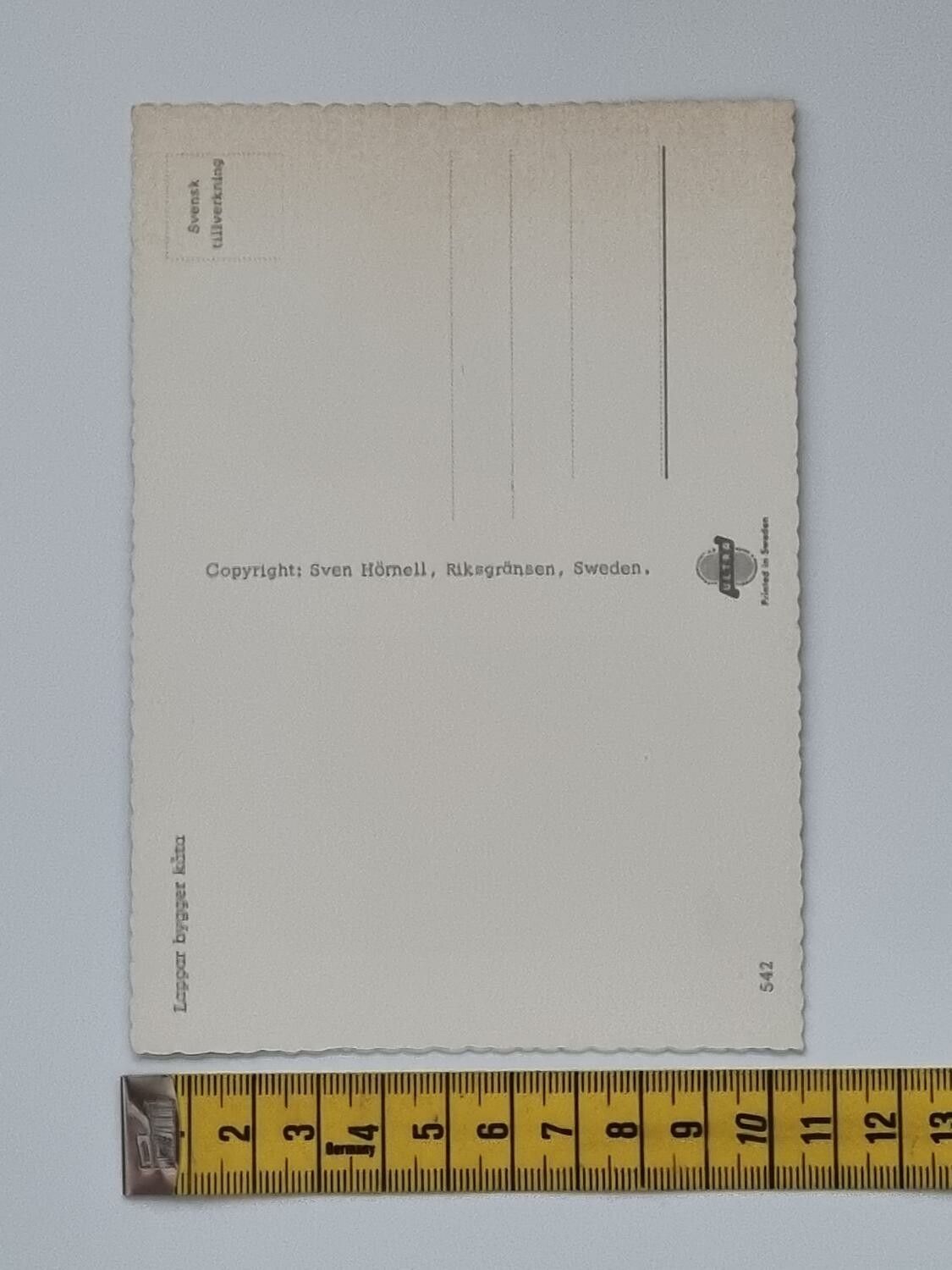 Vykort - Lappar bygger kåta
