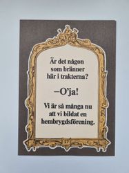 Vykort - Är det någon som bränner här i trakterna? ....