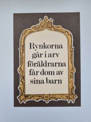 Vykort - Rynkorna går i arv...