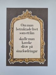 Vykort - Om man betraktade livet som ett lån...