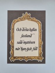 Vykort - Och detta kallas fastland..