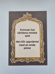 Vykort - Kvinnan har världens minsta spis...