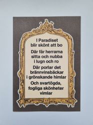 Vykort - I paradiset blir skönt att bo...