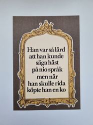Vykort - Han var så lärd att han kunde säga...