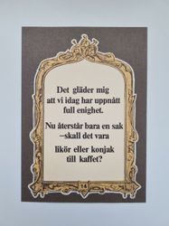 Vykort - Det gläder mig att vi idag har uppnått full enighet...