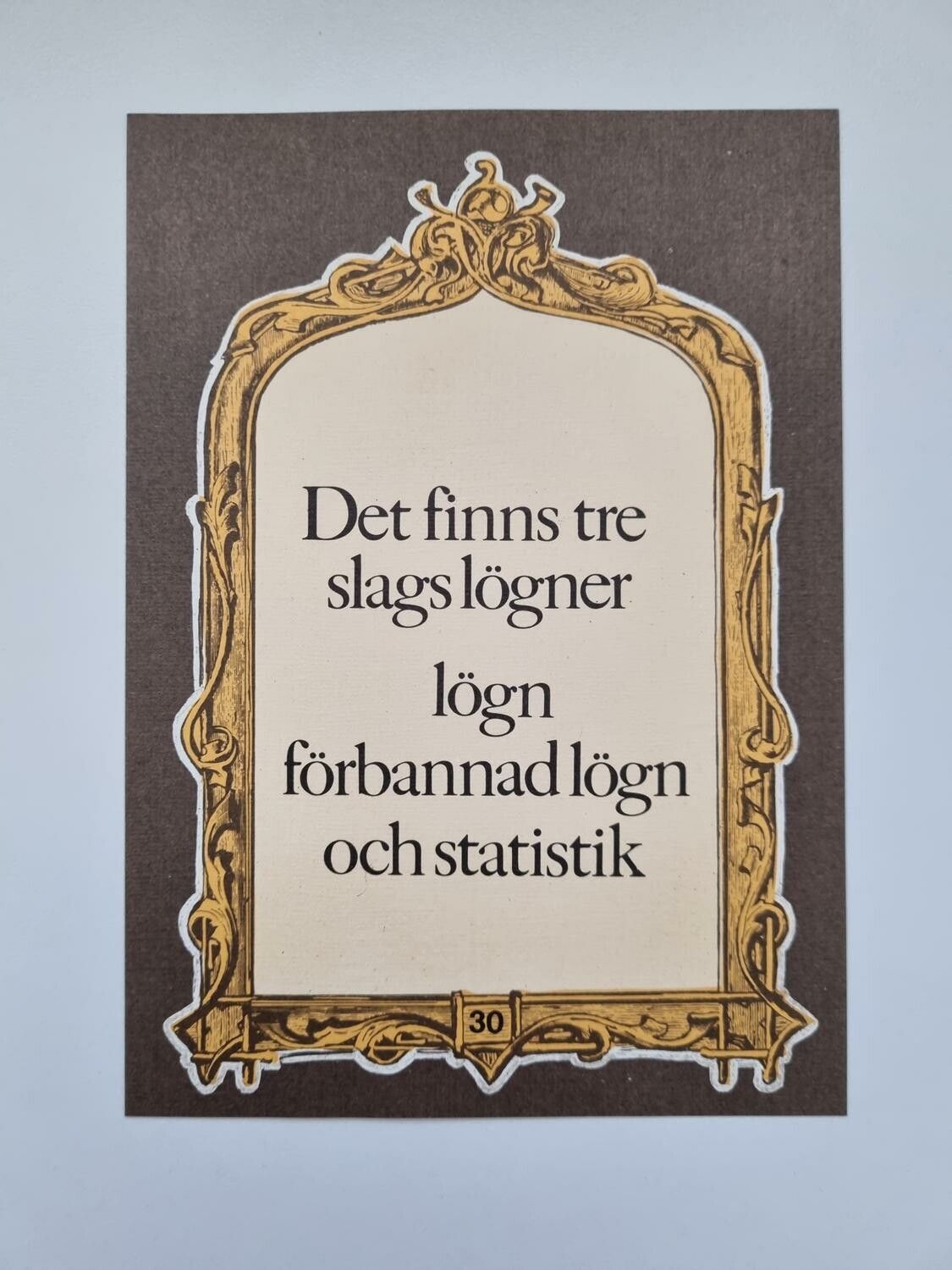 Vykort - Det finns tre slags lögner...