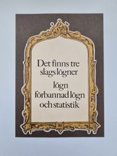 Vykort - Det finns tre slags lögner...
