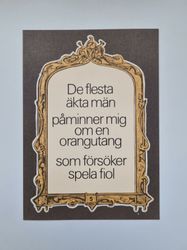 Vykort - De flesta äkta män...