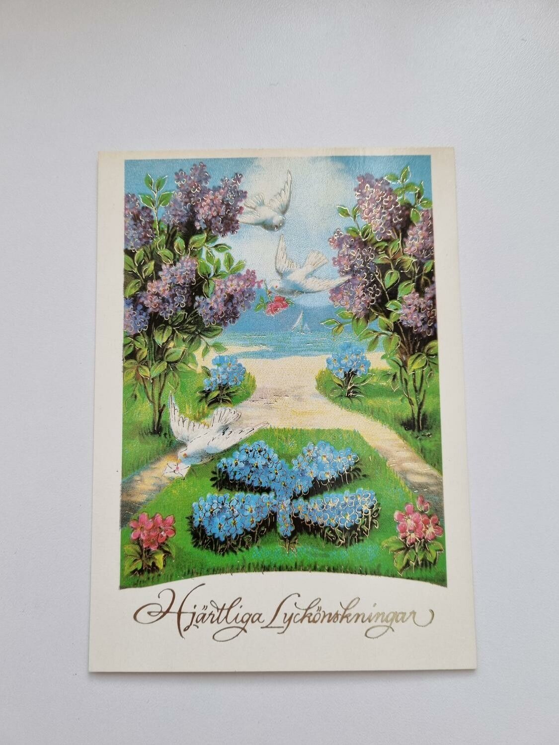 Vykort - Hjärtliga Lyckoönskningar