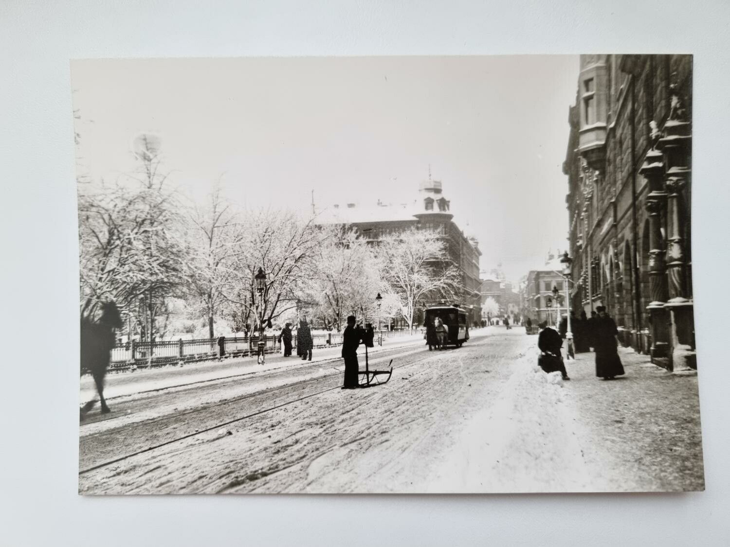 Vykort - Hamngatan vid Berzelii Park 1901