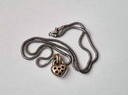 Halsband sterling, Uppblåst hjärta GFAB 925